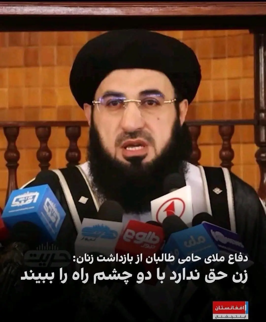 Taliban Supporter's Justification for the Arrest of Women: "A Woman Has No Right to Look at the Road with Both Eyes"